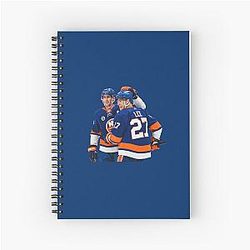 Anders Lee and Brock Nelson New York Islanders Spiral Notebook