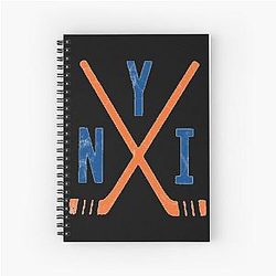 Hockey New York Islanders White Classic T-Shirt Notebook
