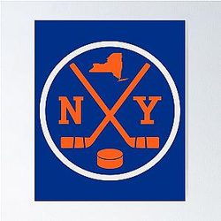 Retro New York Hockey Emblem Poster