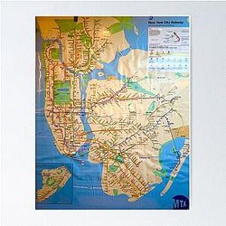 Map of the New York Subway Poster