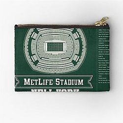 New York Jets MetLife Stadium Vintage Zipper Pouch