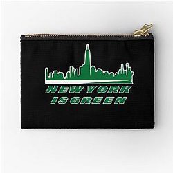 Jets New York Green Skyline Zipper Pouch