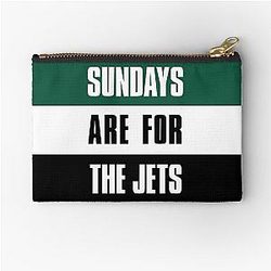 Sundays are for The Jet New York Football Fan Zipper Pouch