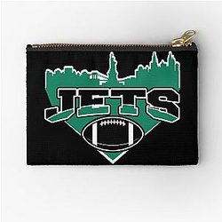 Jets Skyline Football Team Zipper Pouch