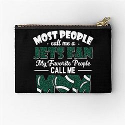 Most People Call Me a Jets Fan Mom Zipper Pouch