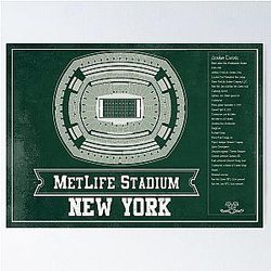 New York Jets MetLife Stadium Vintage Poster