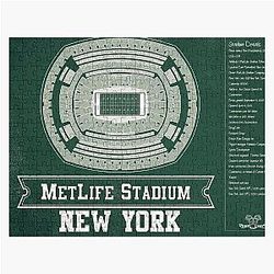 New York Jets MetLife Stadium Vintage Jigsaw Puzzle