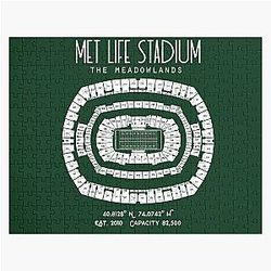 New York Jets MetLife Stadium Poster Print Jigsaw Puzzle