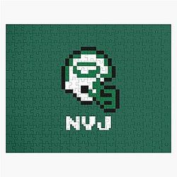 New York Jets Tecmo Super Bowl Football Helmet Jigsaw Puzzle