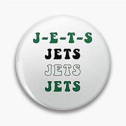 New York Jets Funky Retro JETS Chant Pin