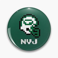 New York Jets Tecmo Super Bowl Football Pin