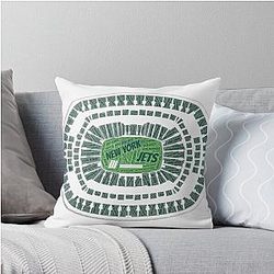 Jets Stadium Throw Pillow
