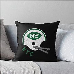 NYC Jets Graphic Throw Pillow