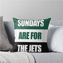 Sundays For The Jets Throw Pillow
