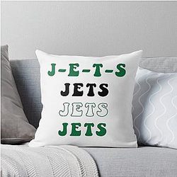 New York Jets Retro JETS Chant Throw Pillow