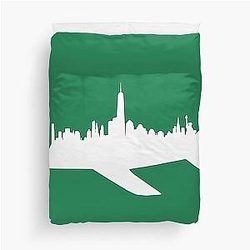 Jets New York Skyline Duvet Cover