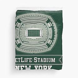 New York Jets MetLife Stadium Vintage Duvet Cover
