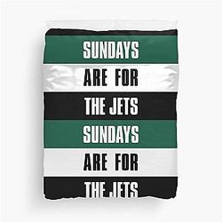 Sundays are for The Jet New York Football Fans Duvet Cover