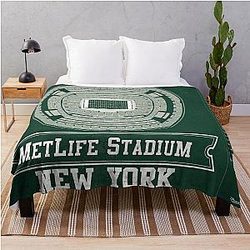 New York Jets MetLife Stadium Throw Blanket