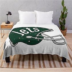 New York Jets Personalized Football Team Logo 60x80 College House Blanket