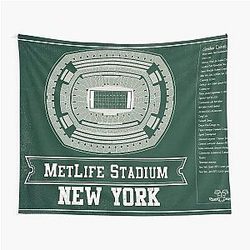 New York Jets MetLife Stadium Vintage Tapestry
