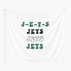 New York Jets Funky Retro Jets Chant Tapestry