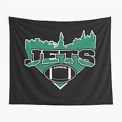 Jets Football Skyline Team Tapestry
