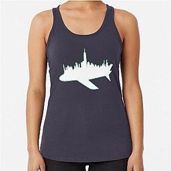 Jets New York Skyline Retro Racerback Tank