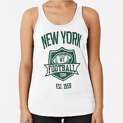 New York Jets Football Team Racerback Tank Top