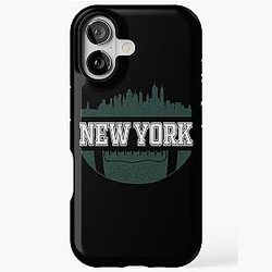 Retro Jets Football Fan New York City Skyline iPhone Case