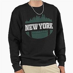 Retro Jets Football New York City Skyline Pullover Sweatshirt