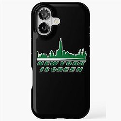 Jets New York has Green Skyline iPhone Tough Case