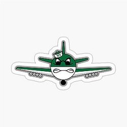 New York Jets Retro Mascot Sticker
