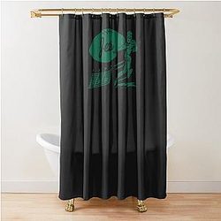 Vintage Football Shower Curtain New York Jets Green Jets Wordmark