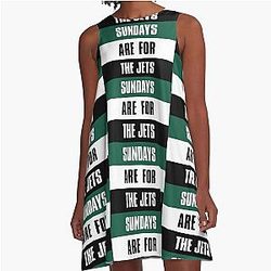 Sundays are for The Jets New York Football Fans A-Line Dress