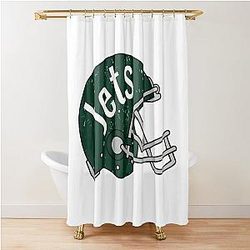 New York Jets helmet Shower Curtain