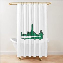 Jets NYC Skyline Shower Curtain