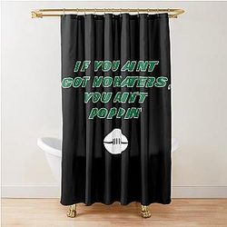Jets Coach Saleh If You Ain't Got No Haters Black Shower Curtain