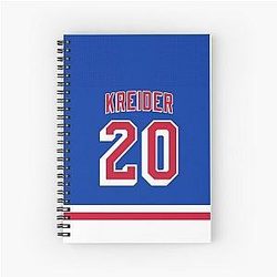 New York Rangers Chris Kreider Home Jersey Case Notebook