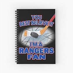 New York Rangers Hockey Spiral Notebook