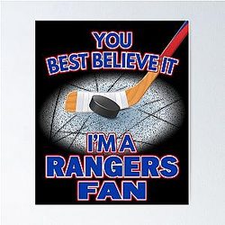 New York Rangers Fan Hockey Poster