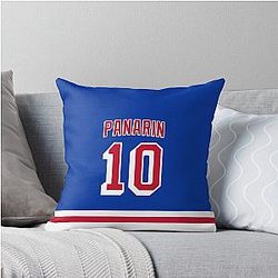 New York Rangers Artemi Panarin Home Jersey Throw Pillow