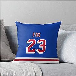 New York Rangers Adam Fox Home Jersey Throw Pillow Case
