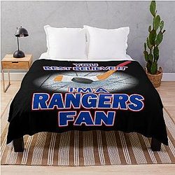 New York Rangers Fan Hockey Throw Blanket