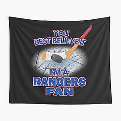 New York Rangers Fan Hockey Tapestry