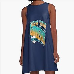Vintage A-Line Dress A new York Sirens PWHL logo