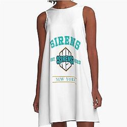 New York Sirens Vintage Logo A-Line Dress