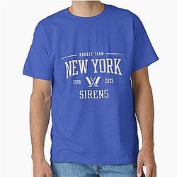 PWHL New York Sirens Professional Women's Ice Hockey 2025 City Wave Classic T-Shirt