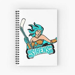 New York Sirens PWHL Hockey Fan Merch Spiral Notebook