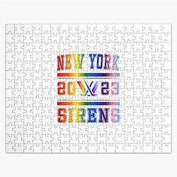 New York Sirens Pride Rainbow Vintage Logo Jigsaw Puzzle